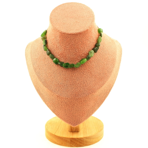 Nephrite Jade from Siberia (Russia) 20 beads necklace