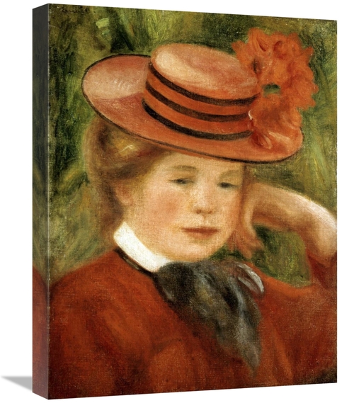 Global Gallery GCS-279637-22-142 22 in. Girl with a Red Hat Art Print 