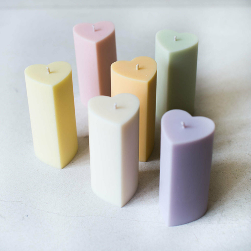 Heart Shaped Pillar Candle