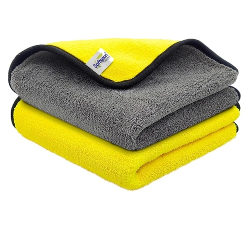 Double Layered Silk Banded Edge Cloth 40x40 Cms 2 Piece Towel Set