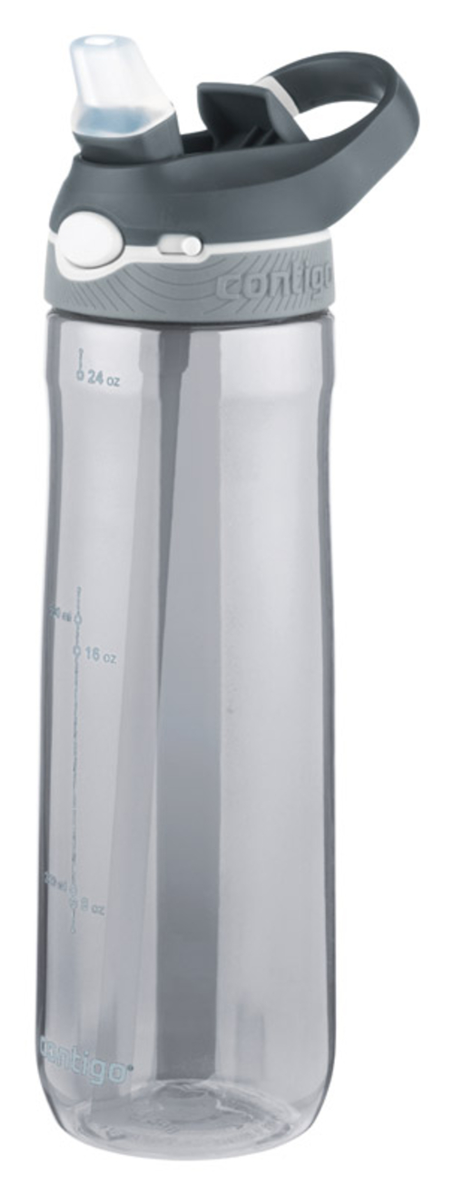 Contigo 6504237 24 oz Smoke Plastic Ashland Water Bottle BPA Free