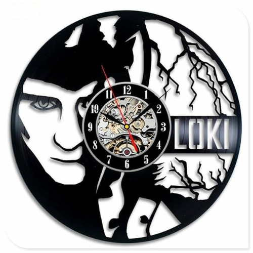 LOKI MARVEL COMICS HANDMADE VINYL RECORD WALL CLOCK FAN GIFT