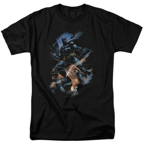 Trevco Batman-Gotham Knight - Short Sleeve Adult 18-1 Tee - Black- Lar