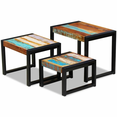 Nesting Tables 3 pcs Solid Mango Wood