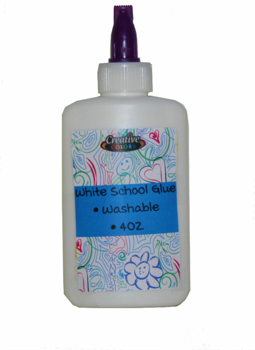 Creative Colors White School Glue - Washable, 4 oz