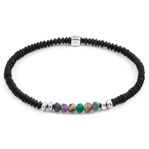 Multicoloured Multi-Gem Paralana Silver and Stone