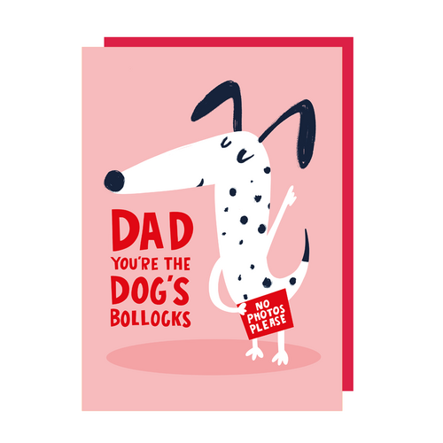 Dog's Bollocks Father's Day Card (Pack of 6)