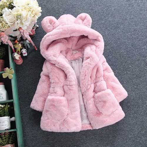 Winter Newborn Baby Girl Cute Ears Cotton fur