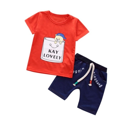 Summer Boys & Girls Children Alphabet Bear Print