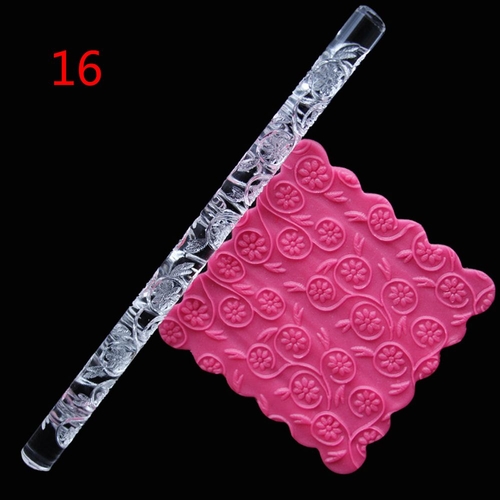 1PC Acrylic Rolling Pin Designed Fondant Cake