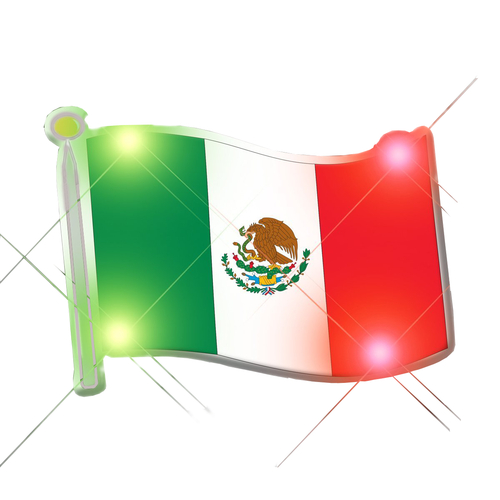 Blinkee 3800000 Mexican Flag Flashing Body Light Lapel Pins