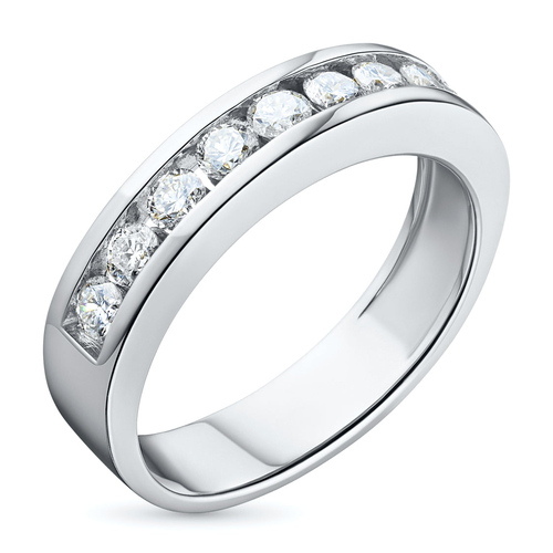 14K White Gold Ring with 9 Round-Cut Lab-Created Diamonds 0.453 CT.TW