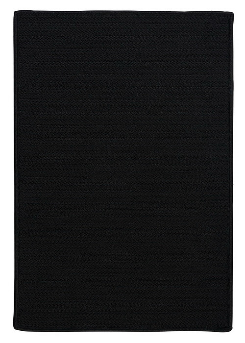 Colonial Mills Rug H031R024X144S Simply Home Solid - Black 2 ft. x 12 