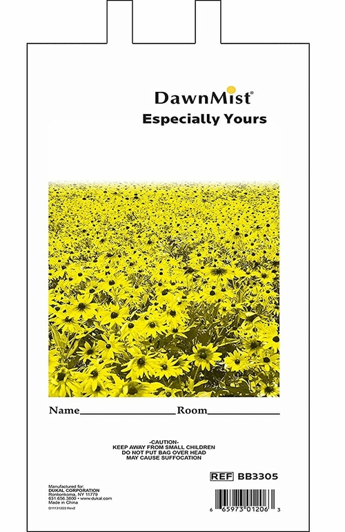 Dukal Pack of 100 Plastic Bedside Bags 6 1/2" x 12" x 3" Twin-tape