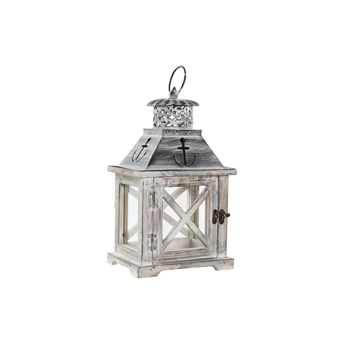 Lantern DKD Home Decor Anchor 19 x 14 x 34 cm Aged finish Crystal Grey