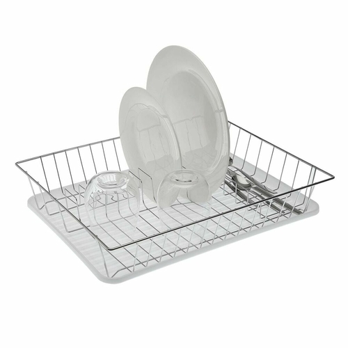 Draining Rack for Kitchen Sink Versa Archie Plates White Steel Iron