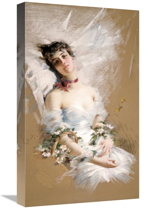 Global Gallery GCS-267918-22-142 22 in. Reclining Beauty with Baskets 