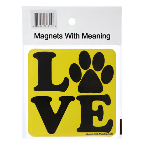 Love with Paw Refrigerator Magnet