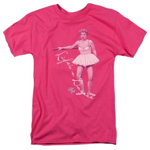 Lucy-Lifes A Big Dance Short Sleeve Adult 18-1 Tee, Hot Pink - XL