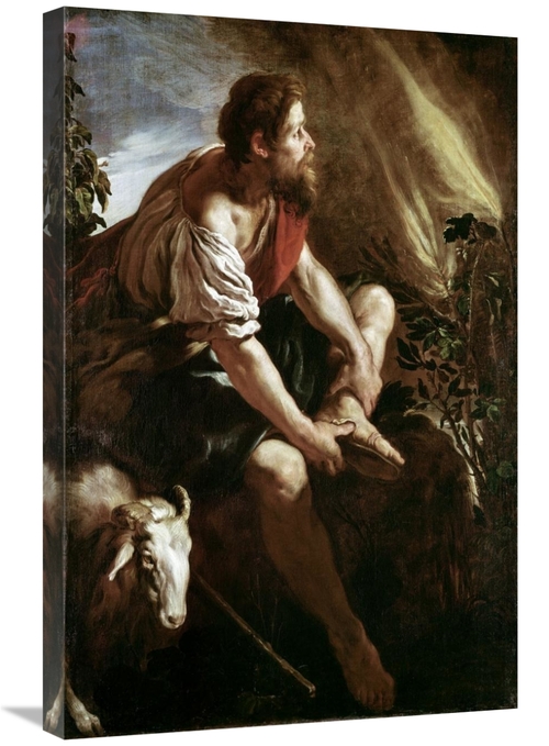 Global Gallery GCS-277543-30-142 30 in. Moses Before a Burning Bush Ar