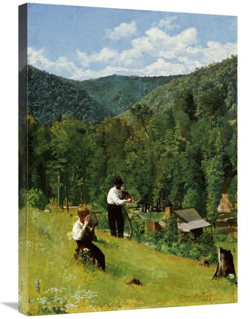 Global Gallery GCS-267648-30-142 30 in. The Farmer & His Son at Harves