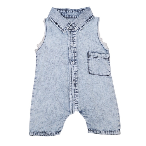 2019 Summer Newborn Baby Sleeveless Turn Down