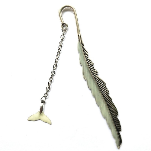 Whale Tail Bookmark Luminous Night Leather Shape