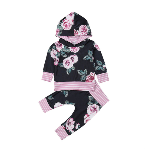 Pretty Kids Baby Boys Girls Flower Tracksuits