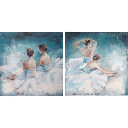 Painting DKD Home Decor 100 x 3,5 x 100 cm Ballet Dancer Romantic (2
