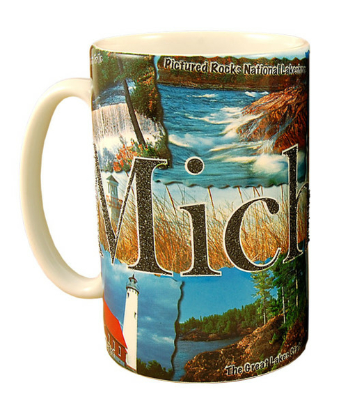 Americaware SMMIC02 Michigan 18 oz Tall Color Etched Mug