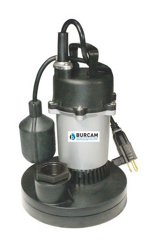 Burcam 4906673 0.5 HP 3200 Gph Thermoplastic Submersible Sump Pump