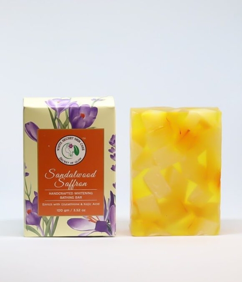 saffron 2in1 whitening soap(100gm)