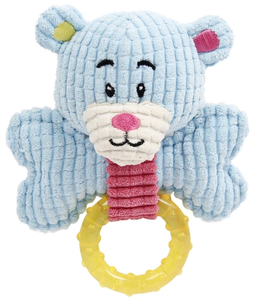 Pet Life 'Paci-Plush' Plush Squeaking and Rubber Teething Newborn