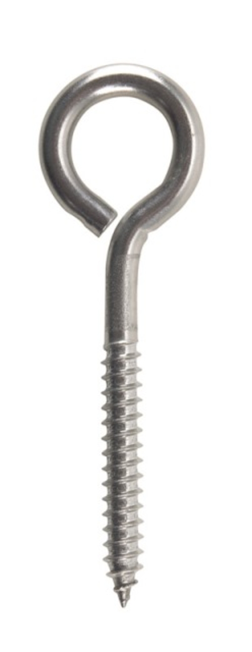 Hampton 02-3463-405 Lag Eye Bolt Stainless Steel Screw  0.312 x 4 in. 