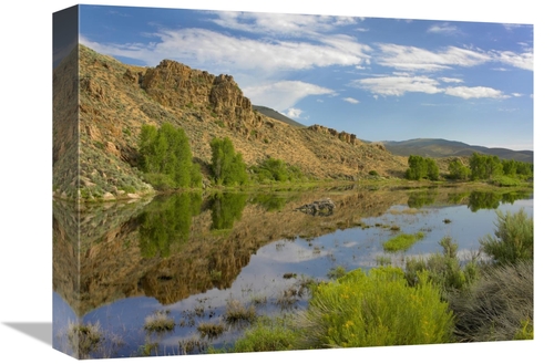 Global Gallery GCS-452174-1216-142 12 x 16 in. Cliffs Reflected in Lak