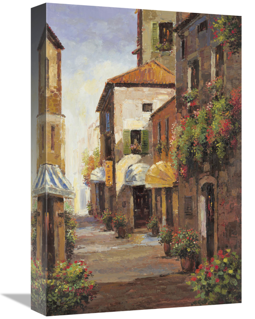 Global Gallery GCS-131032-1218-142 12 x 18 in. Flowered Alleyway Art P