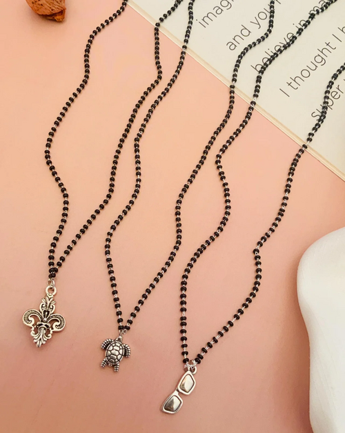Charming German Silver Plated Mangalsutra Combo