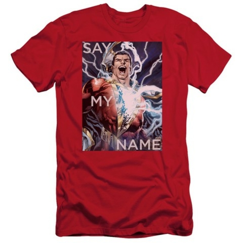 Trevco Jla-Say My Name Short Sleeve Adult 30-1 Tee- Red - Large