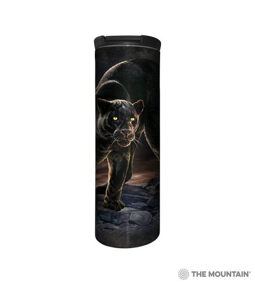 The Mountain 5962771 17 oz Blank White Panther Portrait Barista Stainl