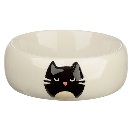 Feline Fine Cat Ceramic Pet Food Bowl