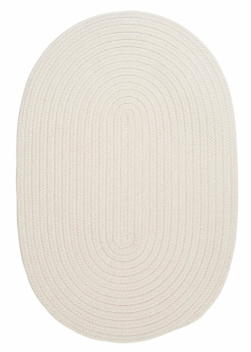 Colonial Mills Rug BR10R096X132 Boca Raton - White 8 ft. x11 ft. Braid