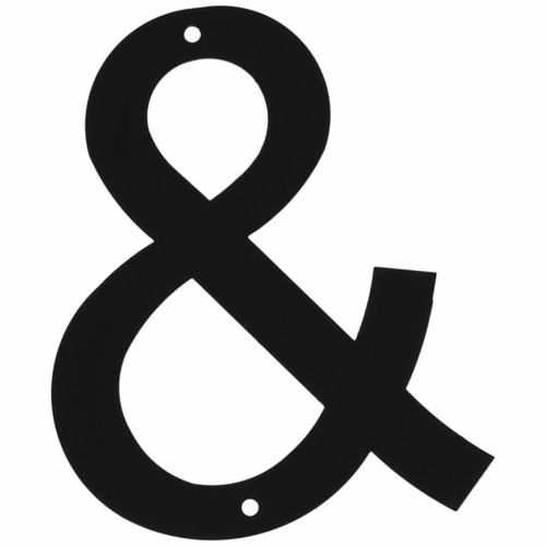 Wrought Iron House Letter Ampersand Small