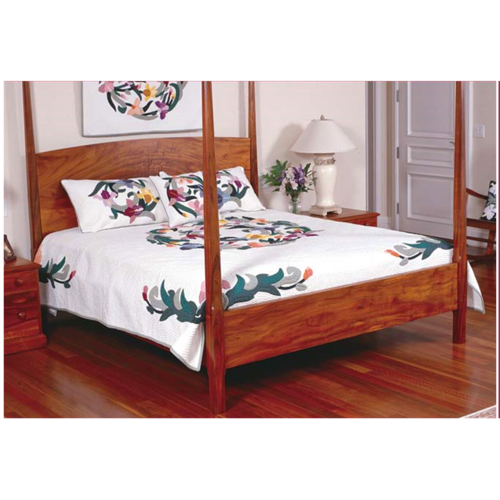 Hawaiian Quilt Bedspread – Cattleya Orchid Design