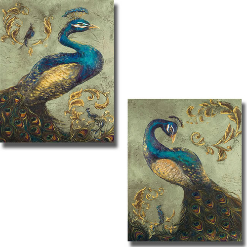 Artistic Home Gallery 1620520S Peacock On Sage I And Ii By Tiffany Hak