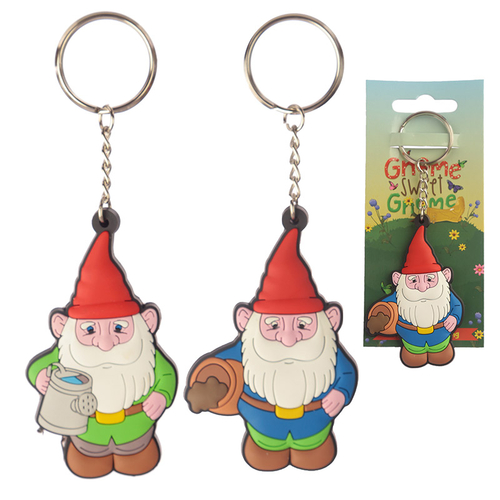 Novelty PVC Keyring - Gnome