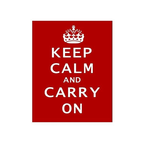 Mono Calm Slogan Red Rug