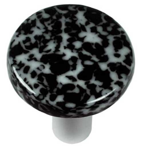 Hot Knobs HK8059-KRA Granite Black & White Round Glass Cabinet Knob -