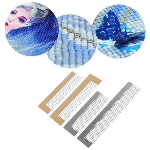 50grids 141mm Diamond Painted Net Ruler For Round