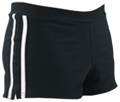 Pizzazz 1400 -BLKWHT-AXL 1400 Adult Spirit Stripe Short, Black wit