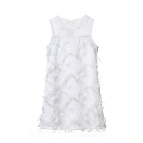 Cute Flower Kid Baby Girls O-Neck Sleeveless Solid